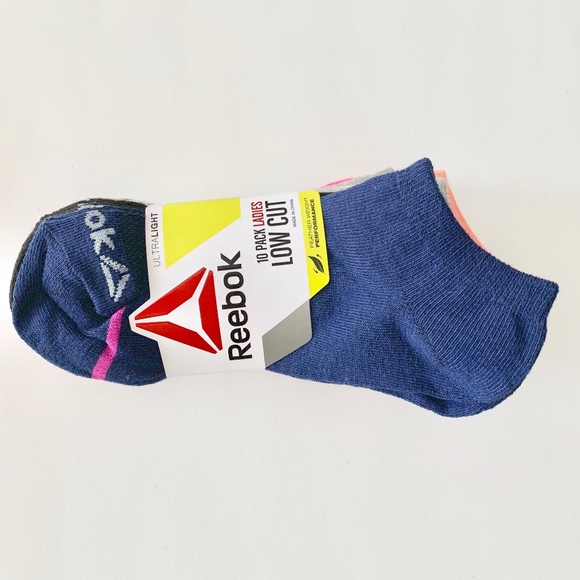 Reebok Accessories - Reebok 10 Pack Multicolor Ladies Low Cut Socks